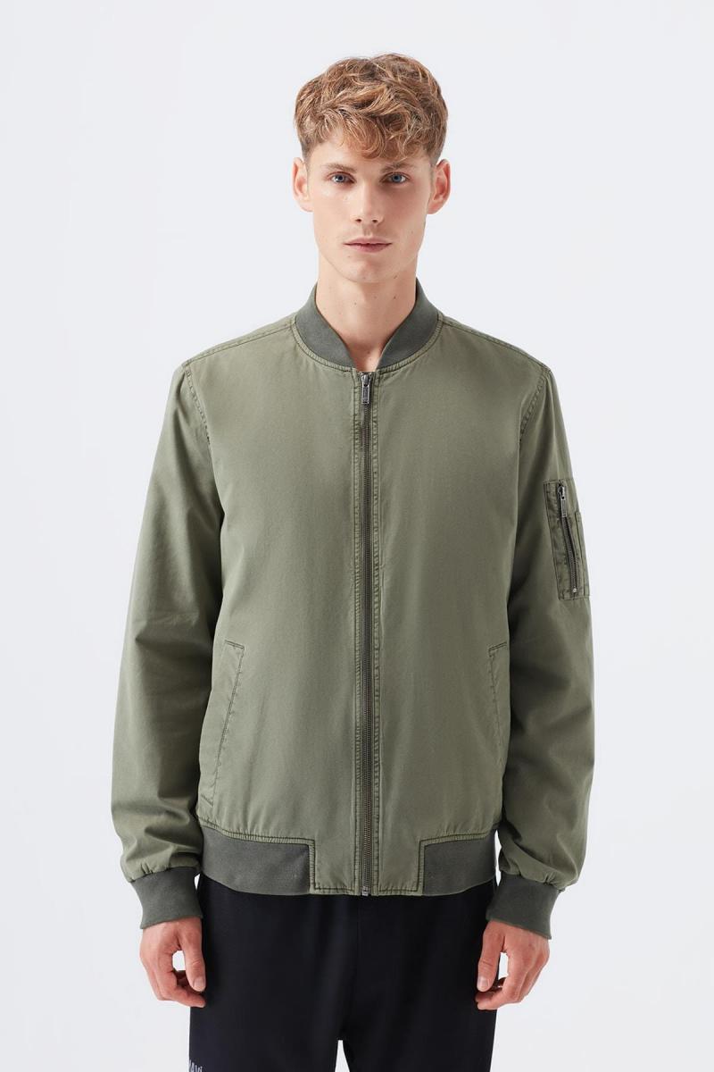 Mavi Erkek Haki Bomber Ceket Rahat Kesim (010265-32172) Mavi Erkek Haki Bomber Ceket Rahat Kesim (010265-32172)