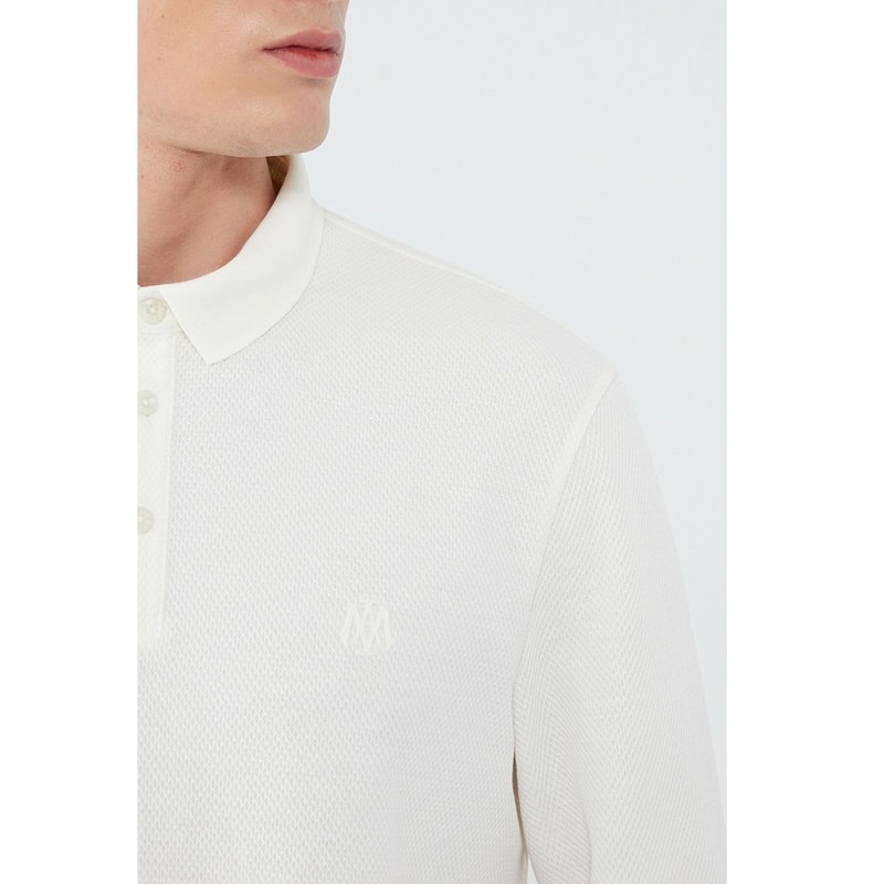 Mavi Erkek Uzun Kollu Beyaz Polo T-shirt (065018-34519) Mavi Erkek Uzun Kollu Beyaz Polo T-shirt (065018-34519)