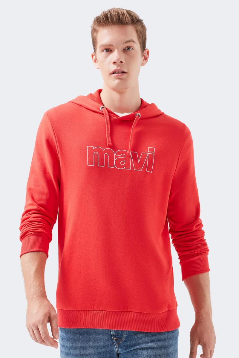 Mavi Kapüşonlu Erkek Kırmızı Sweatshirt (065606-27120) Mavi Kapüşonlu Erkek Kırmızı Sweatshirt (065606-27120)