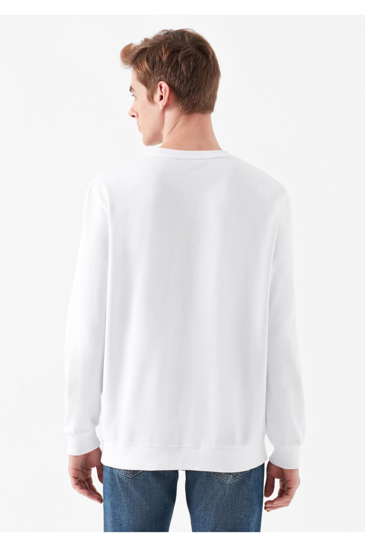 Mavi Erkek Mavi Logo Baskılı Sweatshirt Beyaz (065752-620) Mavi Erkek Mavi Logo Baskılı Sweatshirt Beyaz (065752-620)
