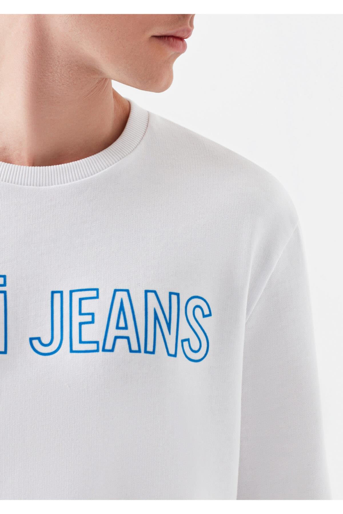 Mavi Erkek Mavi Logo Baskılı Sweatshirt Beyaz (065752-620) Mavi Erkek Mavi Logo Baskılı Sweatshirt Beyaz (065752-620)