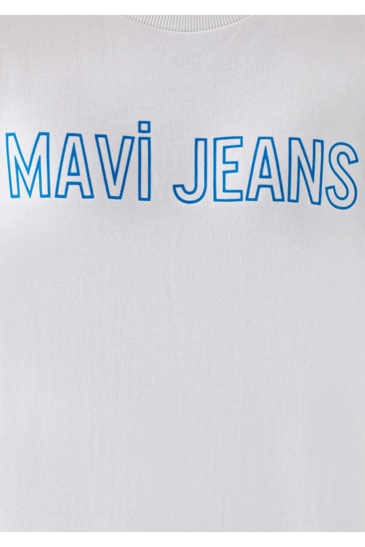 Mavi Erkek Mavi Logo Baskılı Sweatshirt Beyaz (065752-620) Mavi Erkek Mavi Logo Baskılı Sweatshirt Beyaz (065752-620)