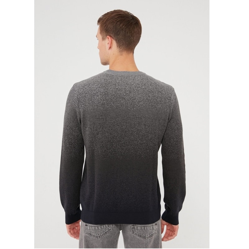 Mavi Bisiklet Yaka Gri Erkek Kazak (070779-34686) Mavi Bisiklet Yaka Gri Erkek Kazak (070779-34686)