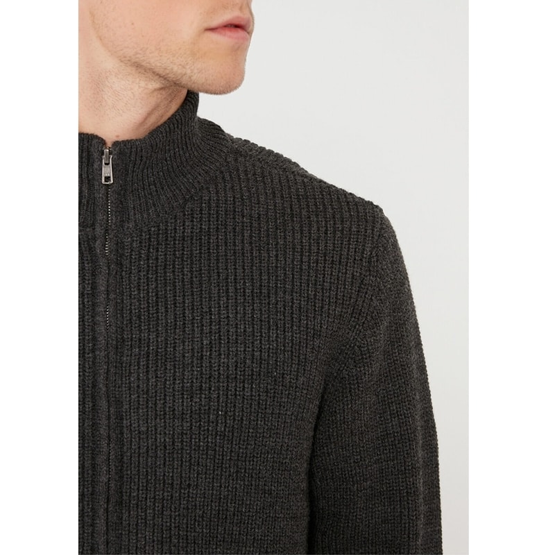 Mavi Fermuarlı Gri Erkek Hırka (070799-35059) Mavi Fermuarlı Gri Erkek Hırka (070799-35059)