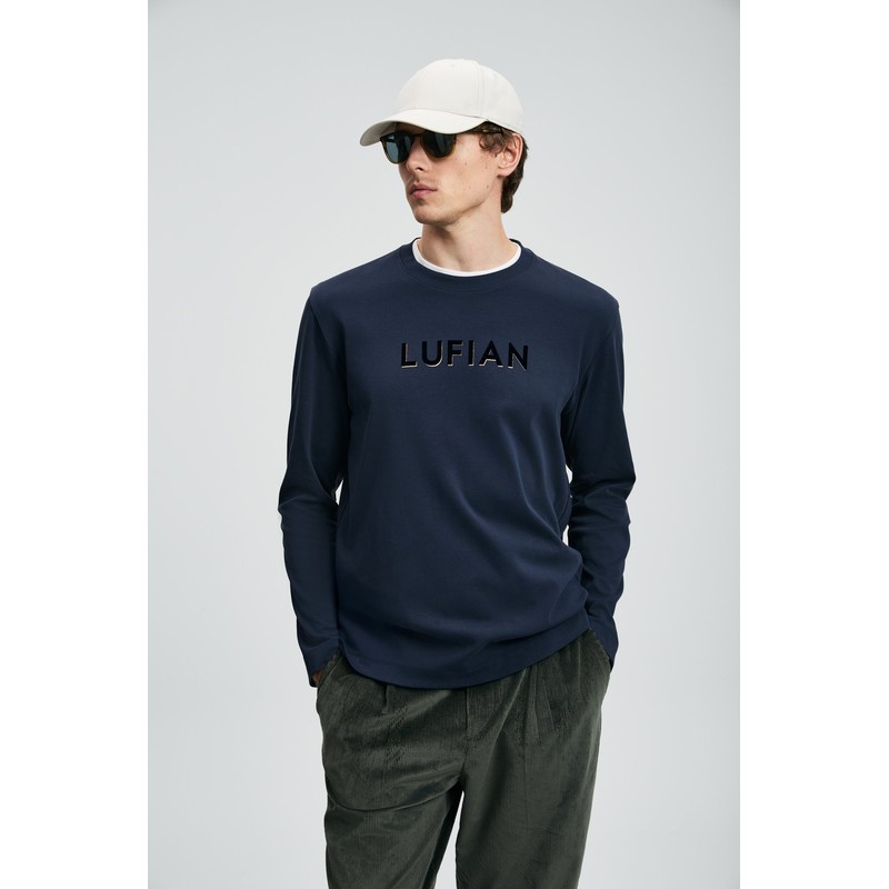 Lufian Sara Erkek Uzun Kollu T-shirt 112020057 (112020057) Lacivert