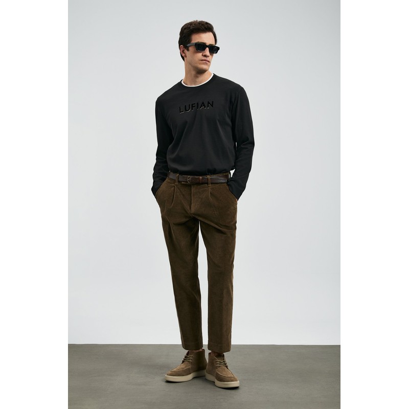 Lufian Sara Erkek Uzun Kollu T-shirt 112020057 (112020057) Siyah