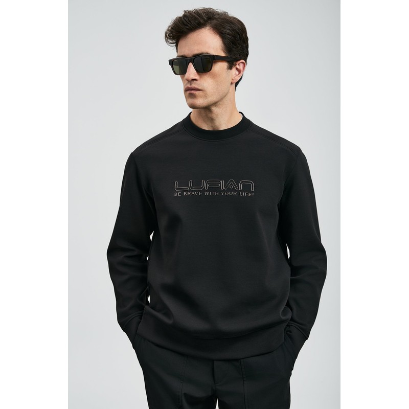 Lufian Luther Erkek Sweatshirt 112030171 (112030171) Siyah