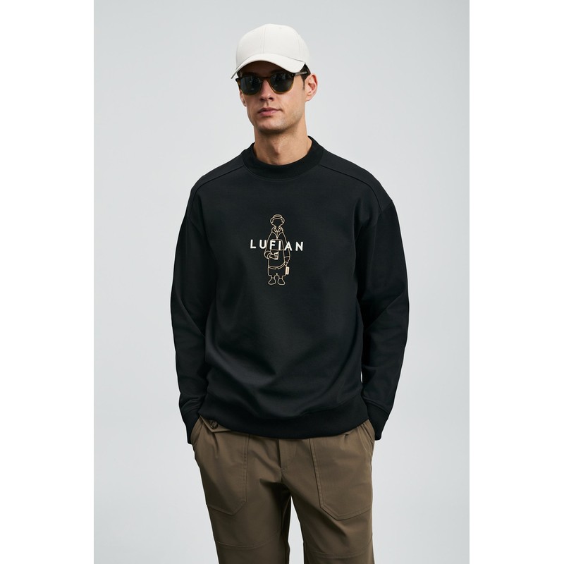 Lufian Simba Erkek Sweatshirt 112030175 (112030175) Siyah