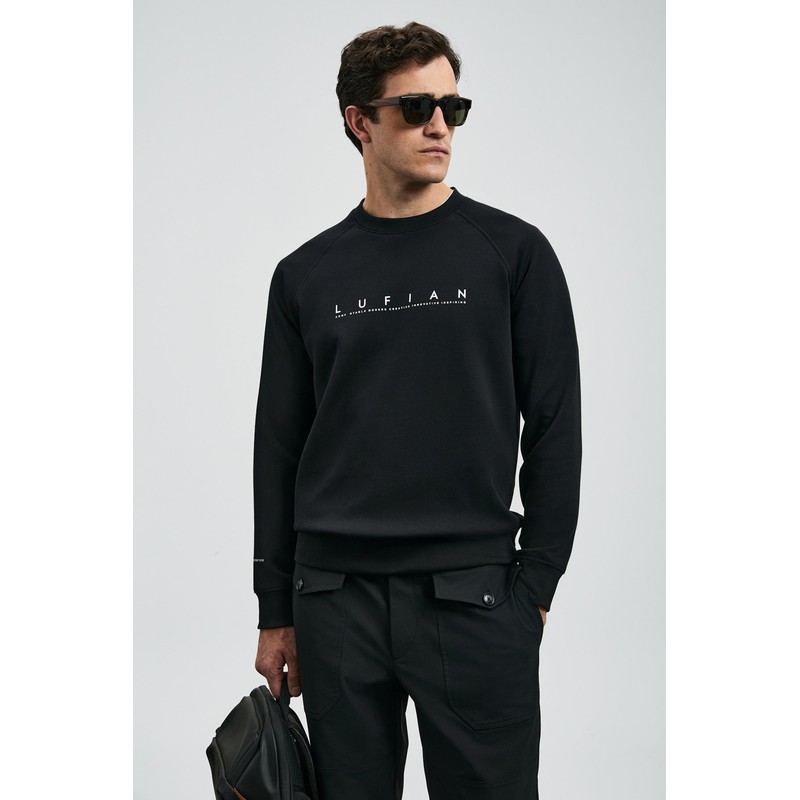 Lufian Cooper Erkek Sweatshirt 112030177 (112030177) Siyah