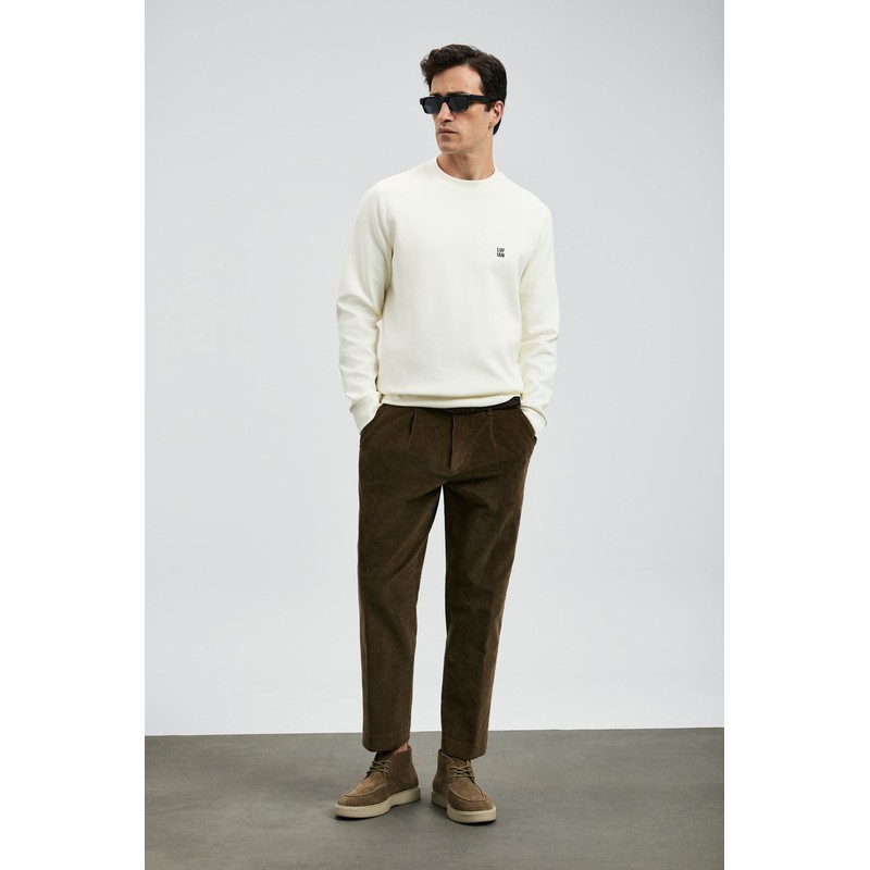 Lufian Grant Erkek Sweatshirt 112030179 (112030179) Ekru