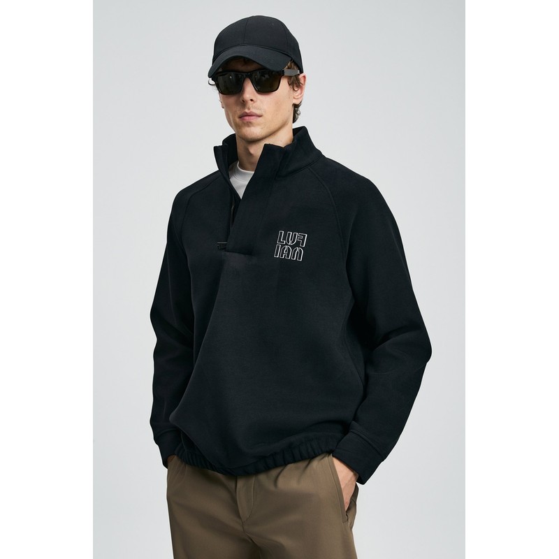 Lufian Hazel Erkek Sweatshirt 112030190 (112030190) Siyah