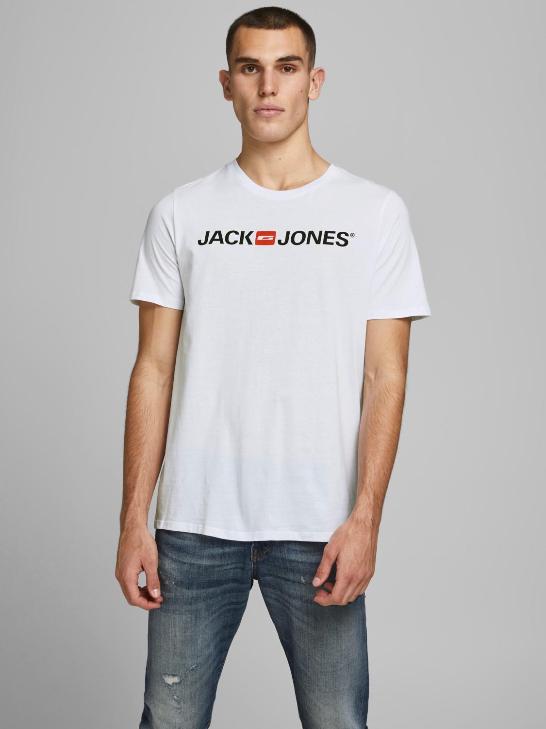 Jack&Jones Jjecorp Logo Tee Ss Crew Neck Noos Erkek T-shirt 12137126 (12137126) Beyaz