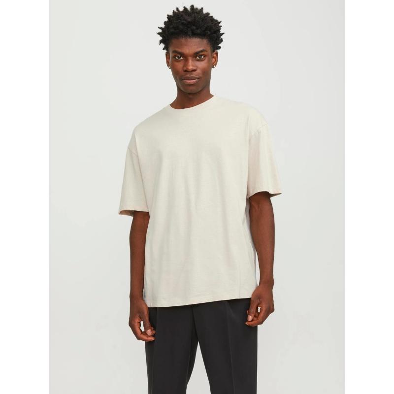 Jack&Jones Jjebradley Tee Ss Erkek T-shirt 12249319 (12249319) Krem