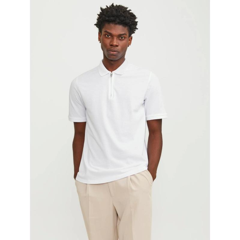 Jack&Jones Jjemac Zip Erkek T-shirt (12249324) Beyaz