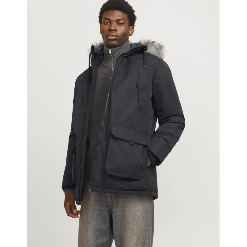 Jack & Jones Jjeconstruct Erkek Parka 12258406 (12258406) Siyah