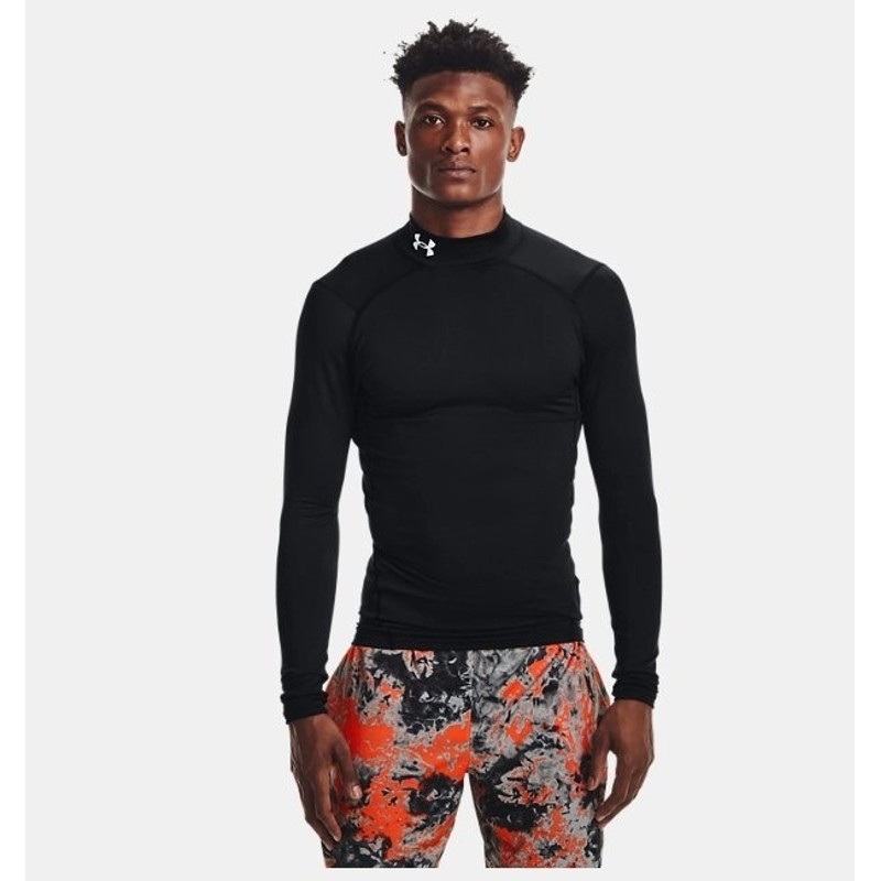 Under Armour UA CG Armour Comp Mock Erkek Uzun Kollu T-shirt 1366072-001 (1366072-001) Siyah