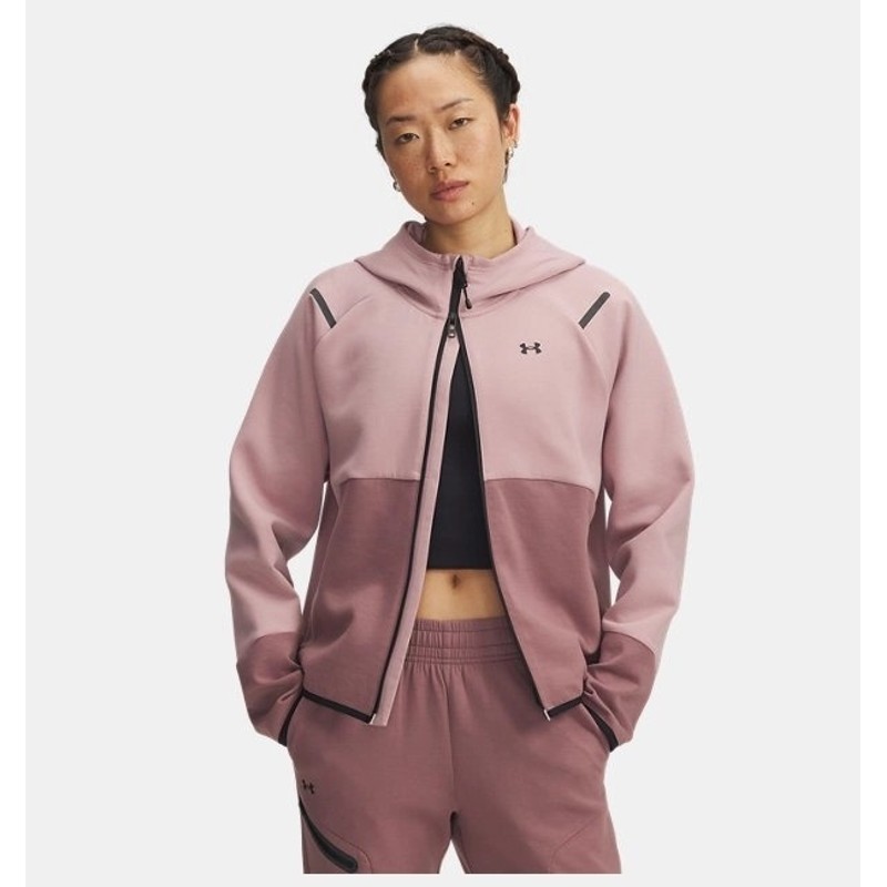 Under Armour Unstoppable Fleece Fz Kadın Fermuarlı Sweatshirt 1379842-673 (1379842-673) Pembe