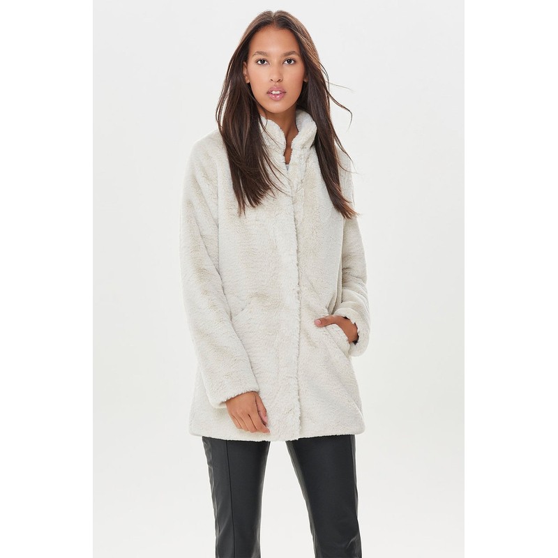 Only Onlvida Faux Fur Coat Otw Kadın Peluş Ceket 15164600 (15164600) Taş