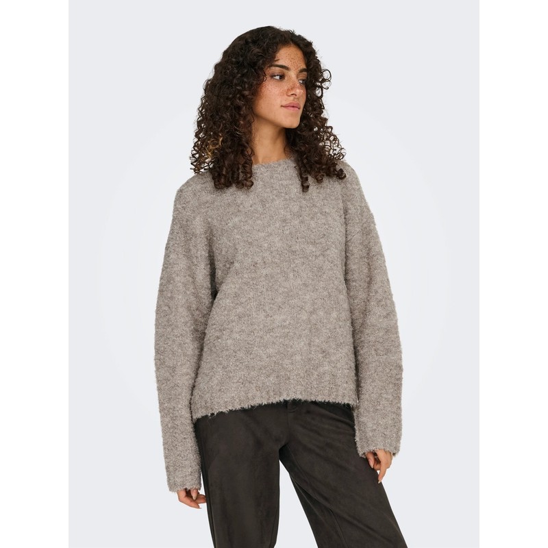 Only Onlcille Kadın Kazak 15350786 (15350786) Kahverengi