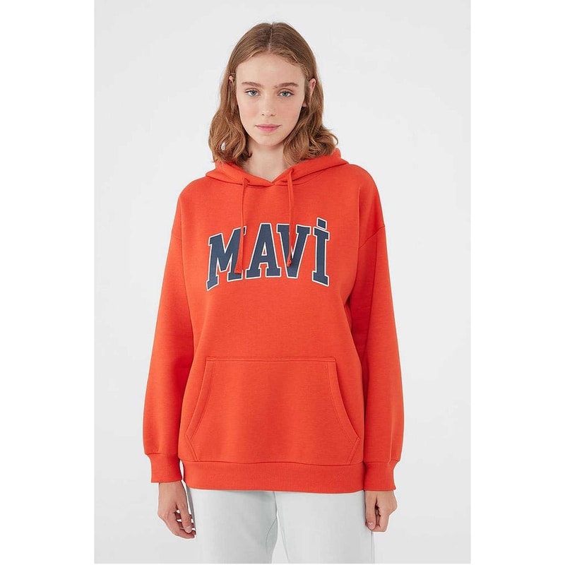Mavi Kadın Kapüşonlu Turuncu Sweatshirt (1600361-30874) Mavi Kadın Kapüşonlu Turuncu Sweatshirt (1600361-30874)