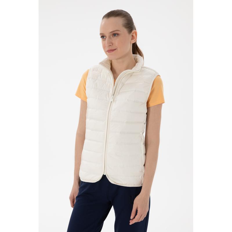 U.S. Polo Assn. Kadın Yelek 2098626 (2098626) Krem