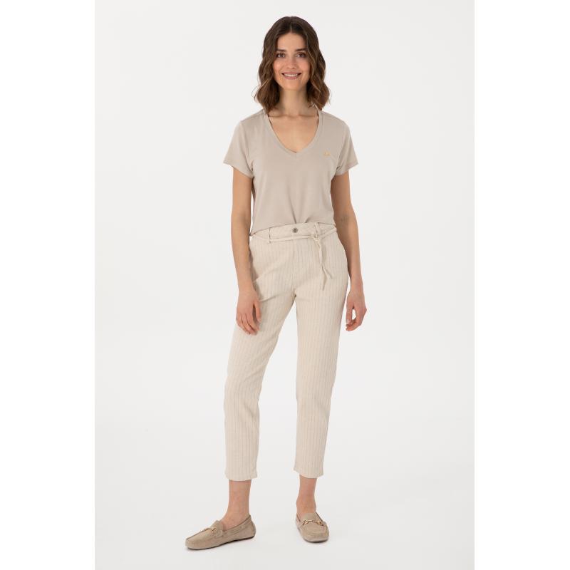 U.S. Polo Assn. Kadın Pantolon 2114945 (2114945) Ekru
