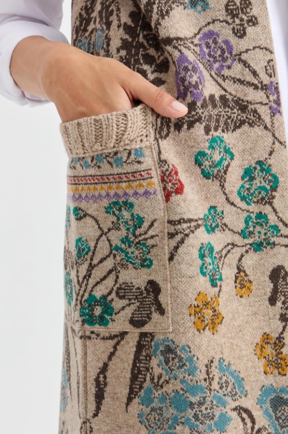 Desen Triko Kadın Uzun Yelek (23120D) Desen Triko Kadın Uzun Yelek (23120D)