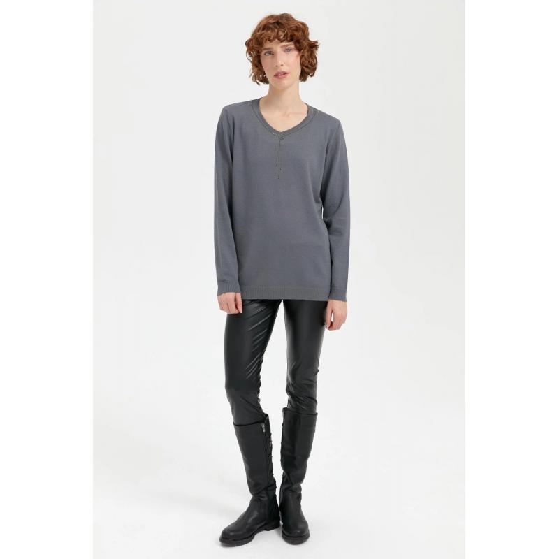 Desen Triko V Yakası Kolye Desen Taşlı Eteği Lastikli Kadın Bluz 24090 (24090) Desen Triko V Yakası Kolye Desen Taşlı Eteği Lastikli Kadın Bluz 24090 (24090)