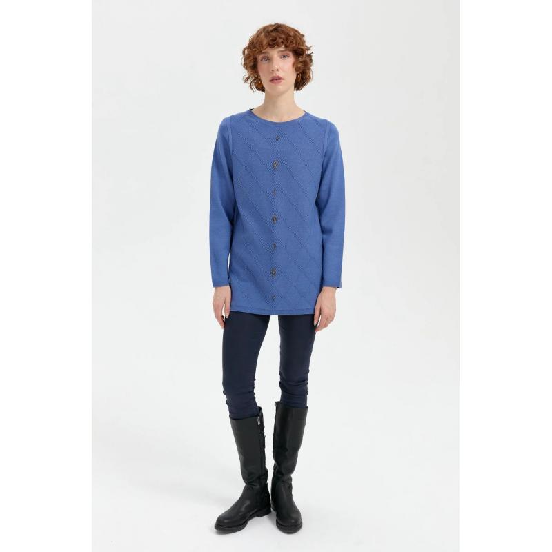 Desen Triko Önü Baklavalı Boncuk İşlemeli Sıfır Yaka Kadın Kazak 24175 (24175) Desen Triko Önü Baklavalı Boncuk İşlemeli Sıfır Yaka Kadın Kazak 24175 (24175)