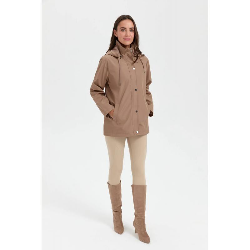 Desen Triko Yan Cepli Devrik Yaka Kapşonlu Kadın Trençkot 24417 (24417) Desen Triko Yan Cepli Devrik Yaka Kapşonlu Kadın Trençkot 24417 (24417)