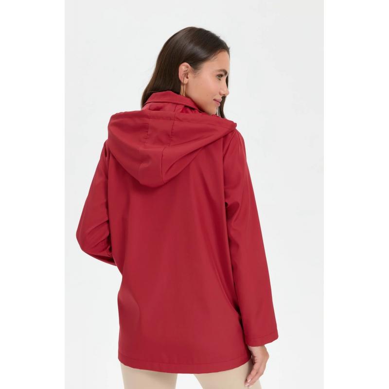 Desen Triko Yan Cepli Devrik Yaka Kapşonlu Kadın Trençkot 24417 (24417) Desen Triko Yan Cepli Devrik Yaka Kapşonlu Kadın Trençkot 24417 (24417)