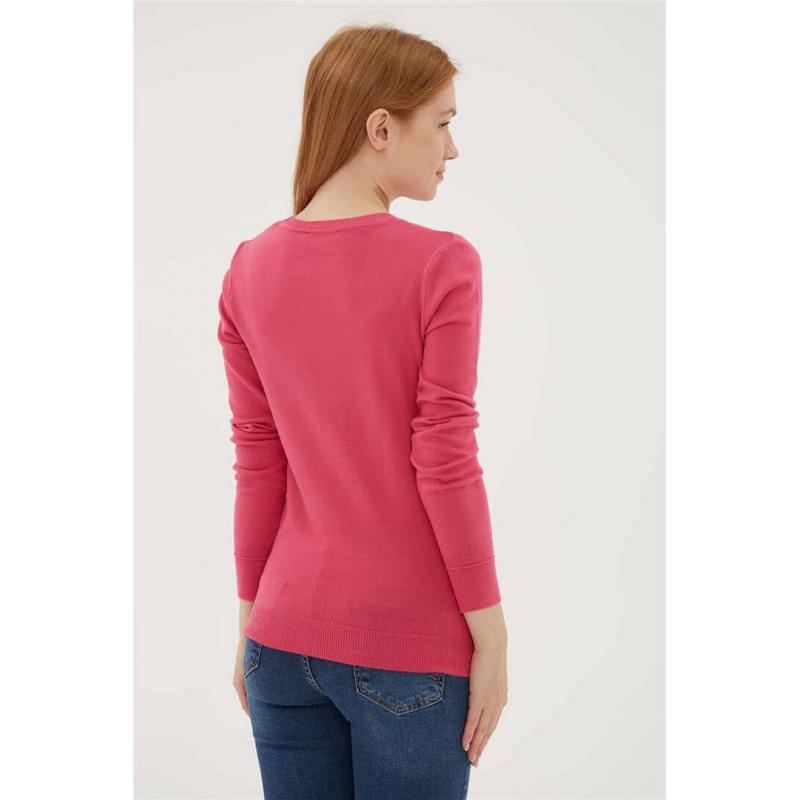 Fashion Friends Kadın U Yaka Kazak 24K0779K1 (24K0779K1) Fashion Friends Kadın U Yaka Kazak 24K0779K1 (24K0779K1)