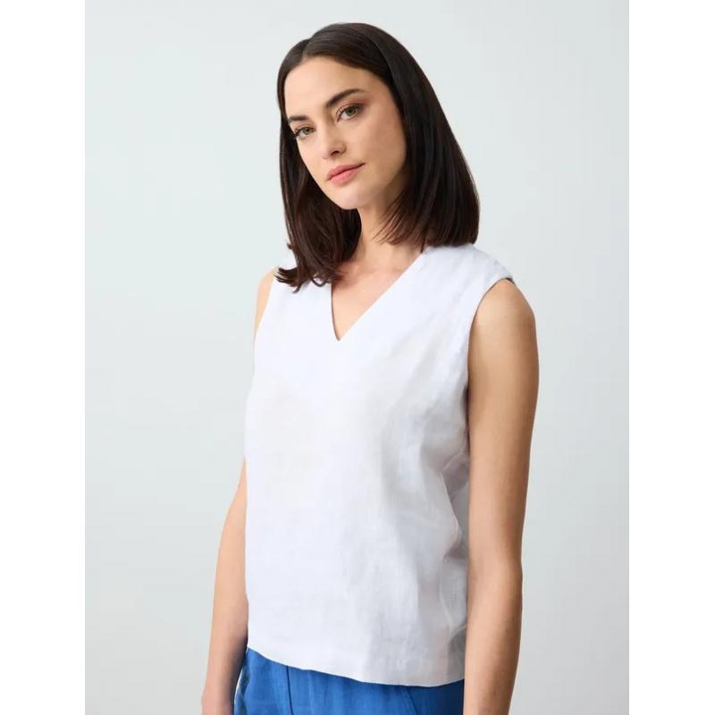 Jimmy Key %100 Keten Kolsuz V Yaka Kadın Basic Bluz 24SB044007 (24SB044007) Jimmy Key %100 Keten Kolsuz V Yaka Kadın Basic Bluz 24SB044007 (24SB044007)