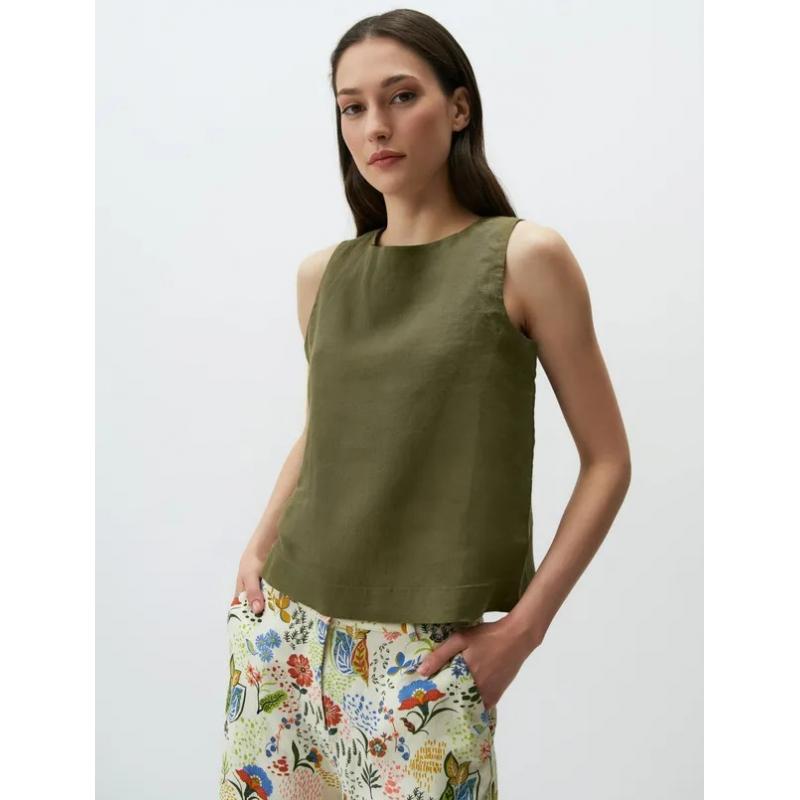 Jimmy Key %100 Keten Yuvarlak Yaka Kadın Kolsuz Bluz 24SB055301 (24SB055301) Jimmy Key %100 Keten Yuvarlak Yaka Kadın Kolsuz Bluz 24SB055301 (24SB055301)