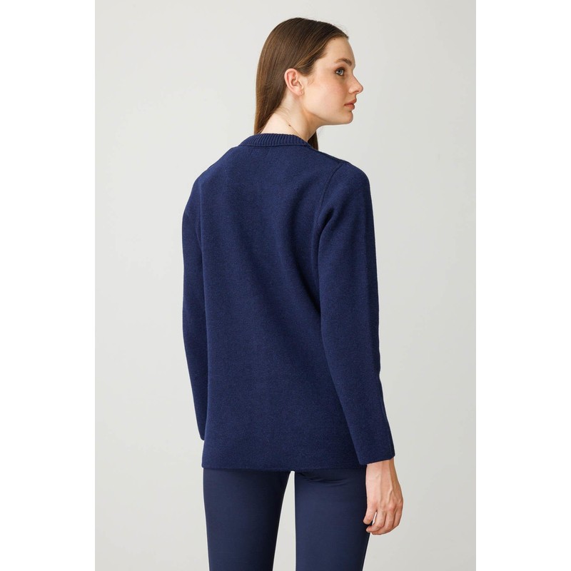 Desen Triko Sıfır Yaka Önü Keçe Kısa Kadın Yün Ceket 25018D (25018D) Desen Triko Sıfır Yaka Önü Keçe Kısa Kadın Yün Ceket 25018D (25018D)