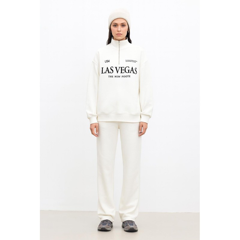 Fashion Friends Yakası Fermuarlı Kadın Sweatshirt 25K0010K1 (25K0010K1) Fashion Friends Yakası Fermuarlı Kadın Sweatshirt 25K0010K1 (25K0010K1)