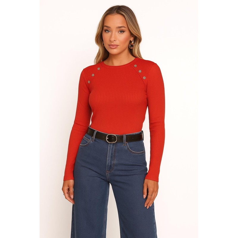 Fashion Friends Düğme Detaylı Kadın Bluz 25K0252K1 (25K0252K1) Kırmızı