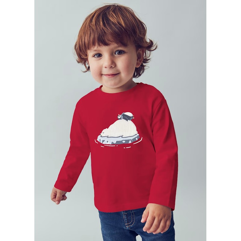 Mayoral Uzun Kollu Erkek Bebek T-shirt 2071 (25K2071) Kırmızı