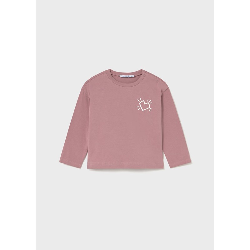 Mayoral Sırt Baskılı Kız Çocuk T-shirt 2079 (25K2079) Pembe
