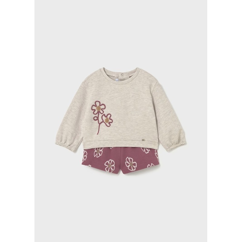 Mayoral Kız Bebek Şort Sweatshirt Takım 2262 (25K2262)