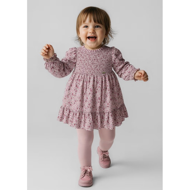 Mayoral Kız Bebek Kadife Elbise 2909 (25K2909) Çok Renkli