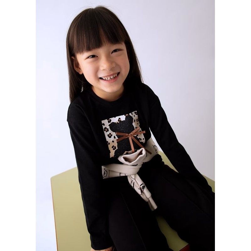 Mayoral Kız Çocuk Uzun Kollu T-shirt 4010 (25K4010) Siyah Mayoral Kız Çocuk Uzun Kollu T-shirt 4010 (25K4010) Siyah