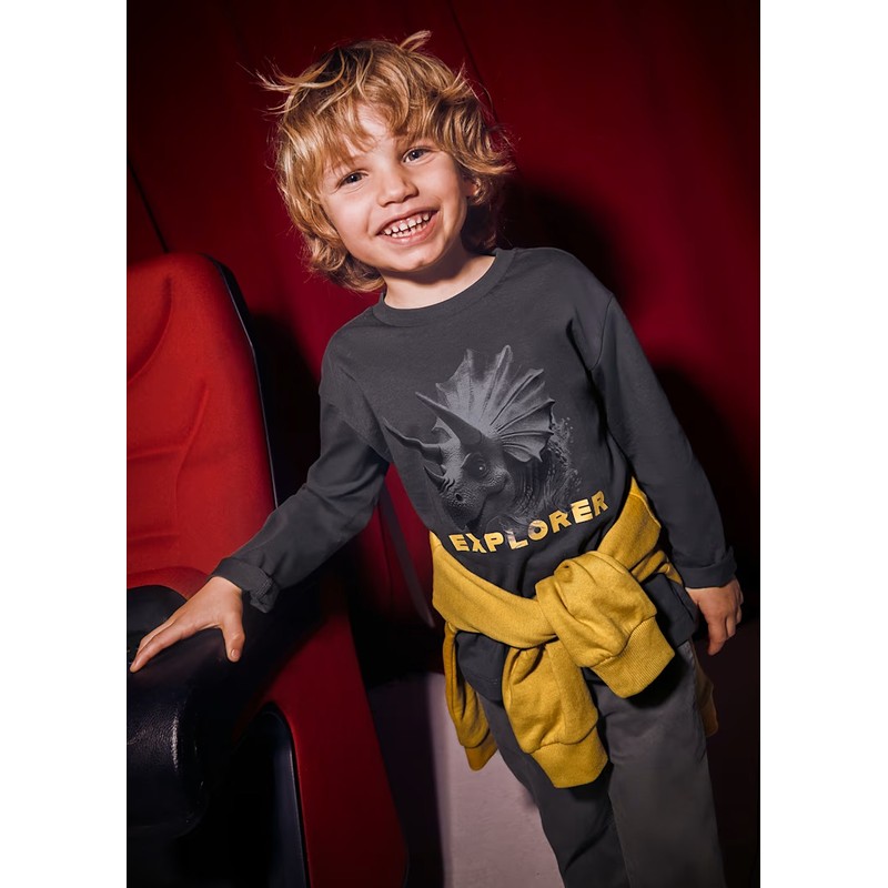 Mayoral Uzun Kollu Erkek Çocuk T-shirt 4090 (25K4090) Antrasit