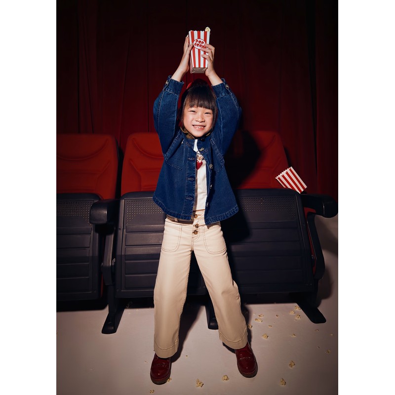 Mayoral Kız Çocuk Denim Pantolon 4576 (25K4576) Bej