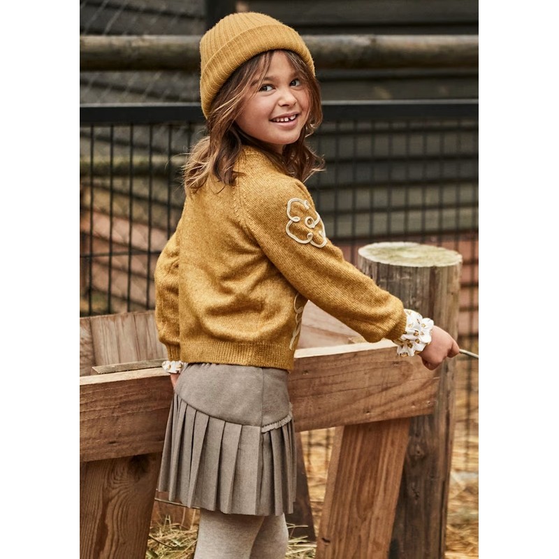 Mayoral Kız Çocuk Pileli Etek 4909 (25K4909) Vizon