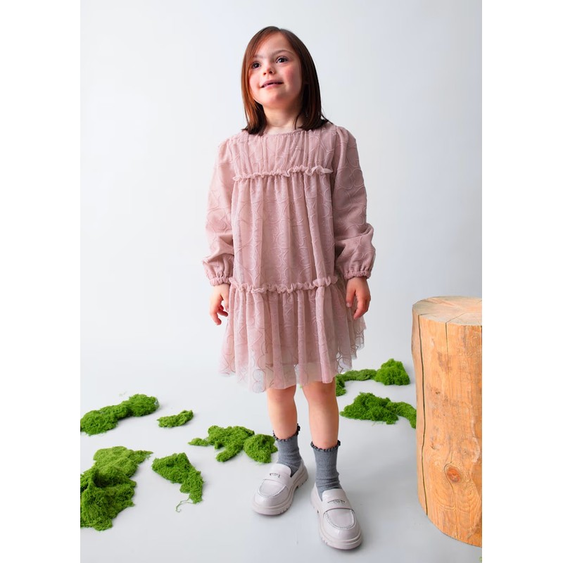Mayoral Kız Çocuk Elbise 4919 (25K4919) Pudra