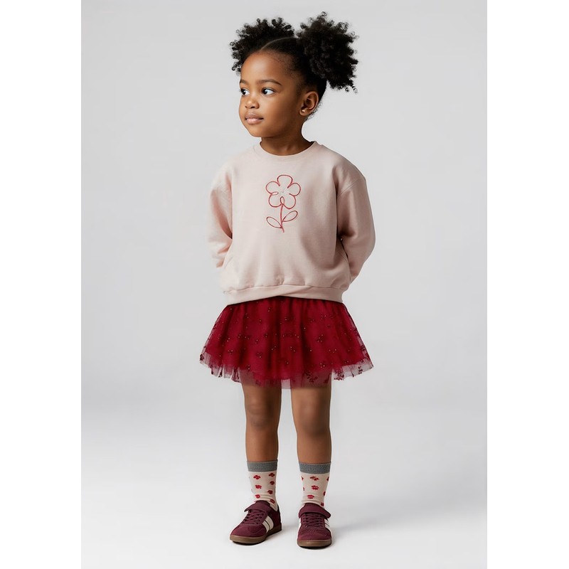 Mayoral Kız Çocuk Etek Sweatshirt Takım 4936 (25K4936) Kırmızı