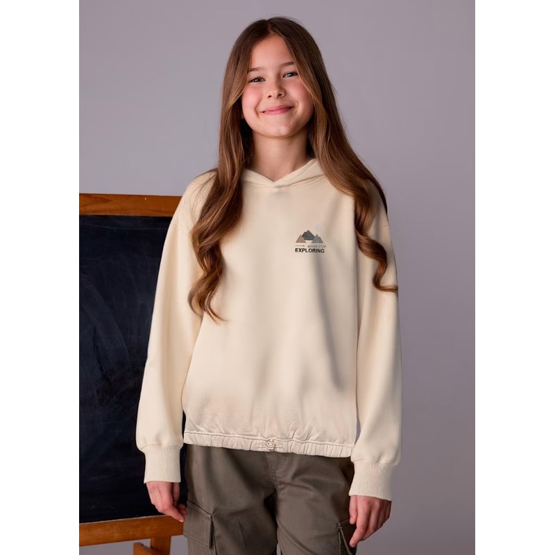 Mayoral Kız Çocuk Kapüşonlu Sweatshirt 7425 (25K7425) Bej Mayoral Kız Çocuk Kapüşonlu Sweatshirt 7425 (25K7425) Bej