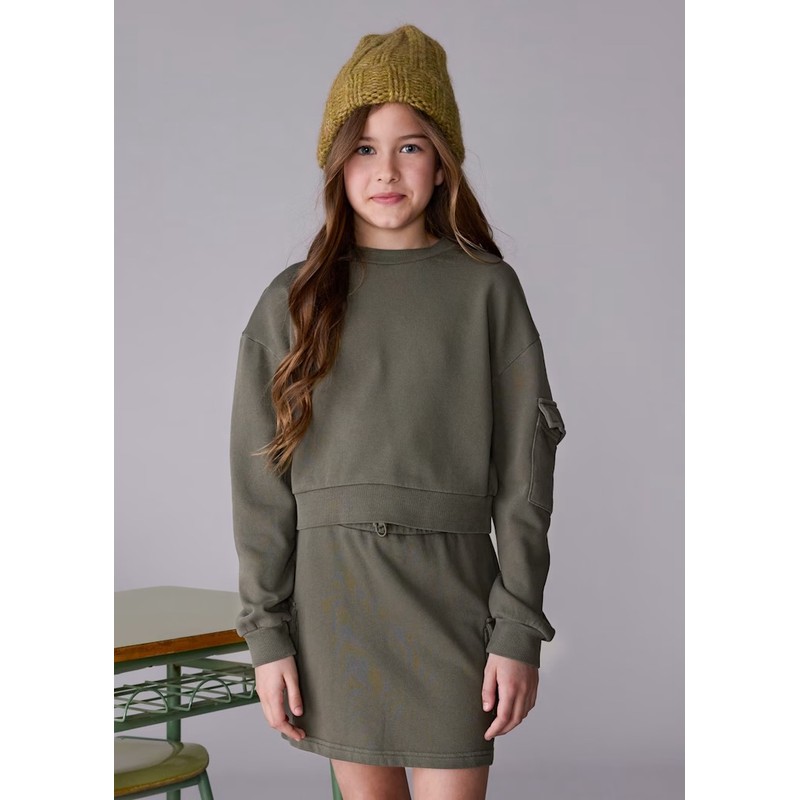 Mayoral Kız Çocuk Etek Sweatshirt Takım 7917 (25K7917) Yeşil