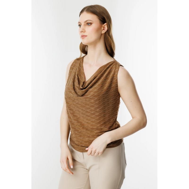 On Fashion Degaje Yaka Kolsuz Simli Kumaş Kadın Bluz 25Y.ON.BLZ.51345.01 (25Y.ON.BLZ.51345.01) On Fashion Degaje Yaka Kolsuz Simli Kumaş Kadın Bluz 25Y.ON.BLZ.51345.01 (25Y.ON.BLZ.51345.01)